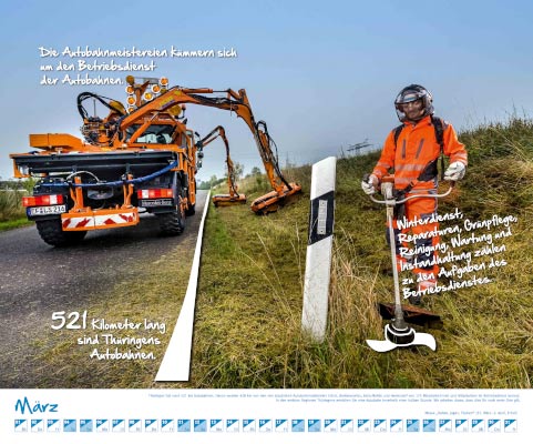 Public Relation Fotos fr Jahreskalender Thringer Ministerium fr Infrastruktur und Landwirtschaft. 